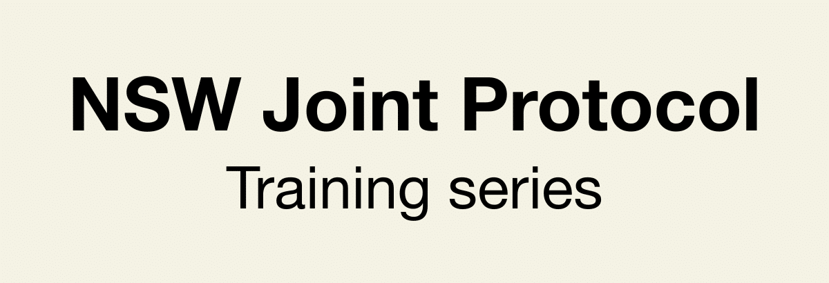 Learn - NSW Joint Protocol Training